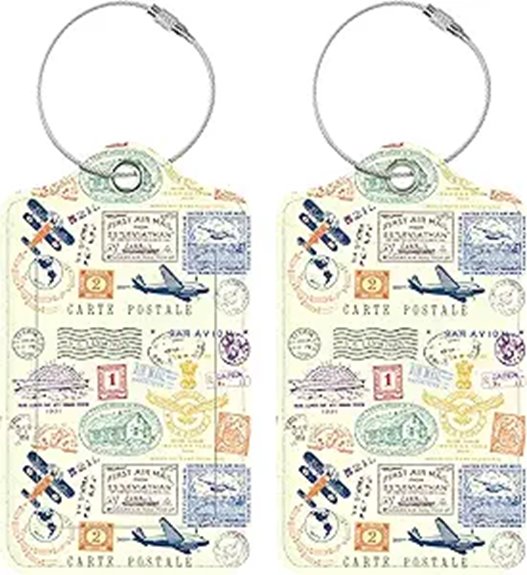 leather tsa tags card