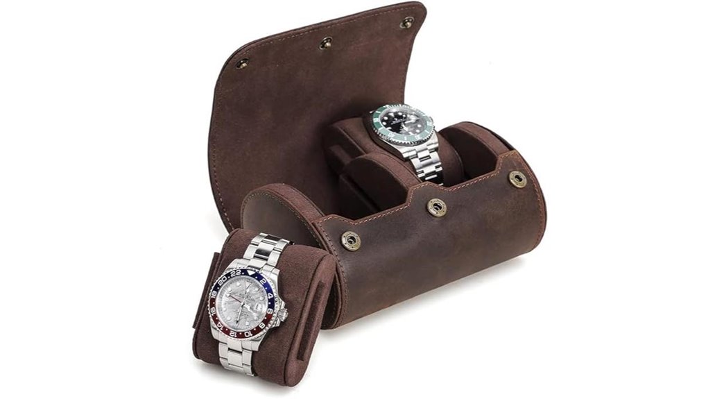 leather watch roll cushion