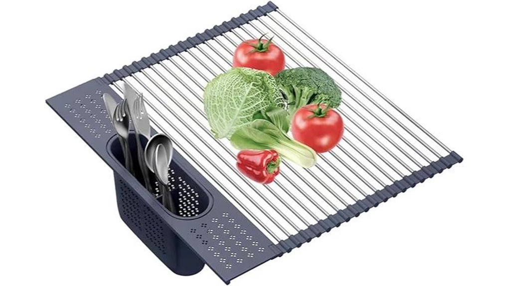 Over-sink drying rack (roll-up) the Ultimate Counter Saver 13 lemikkle 17 inch dish drainer