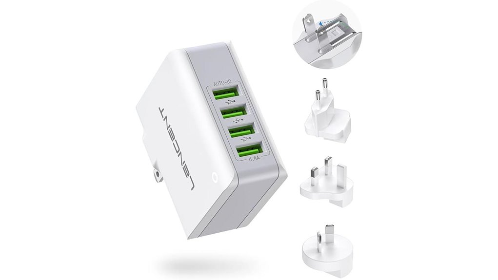 lencent 4 port 22w charger