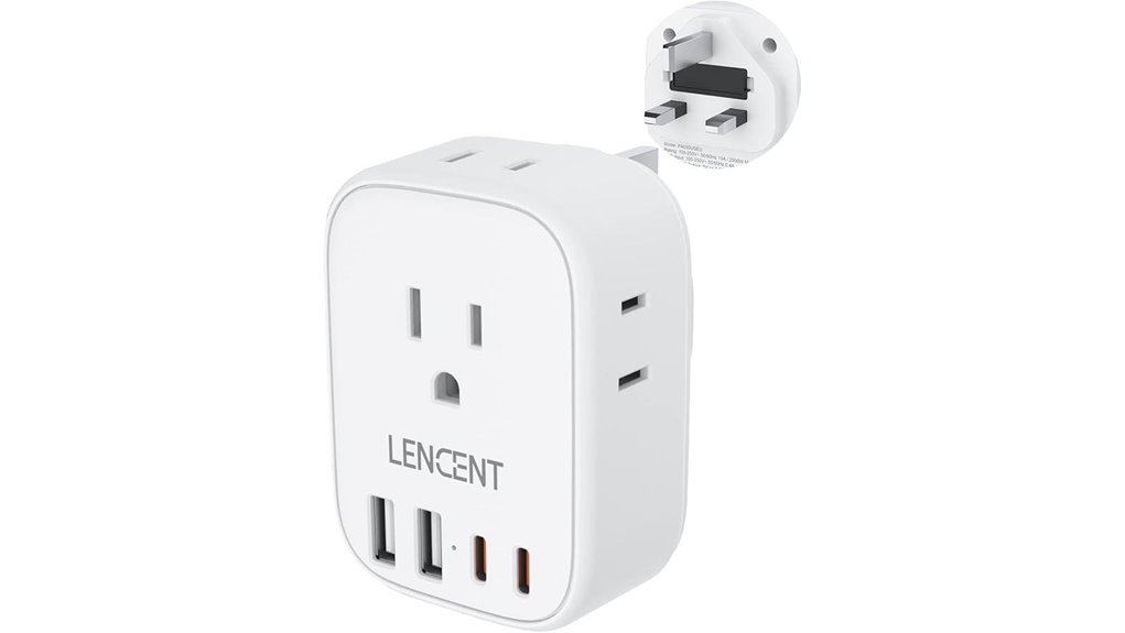 lencent us uk 4 outlet usb