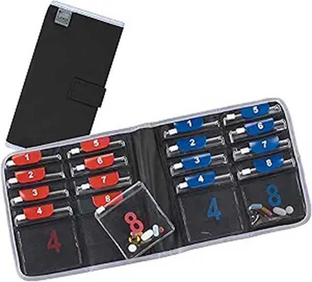Travel Pill Organizer Cases (Secure Latching) Keep Meds Safe 9 lewis 16 slot pill organizer