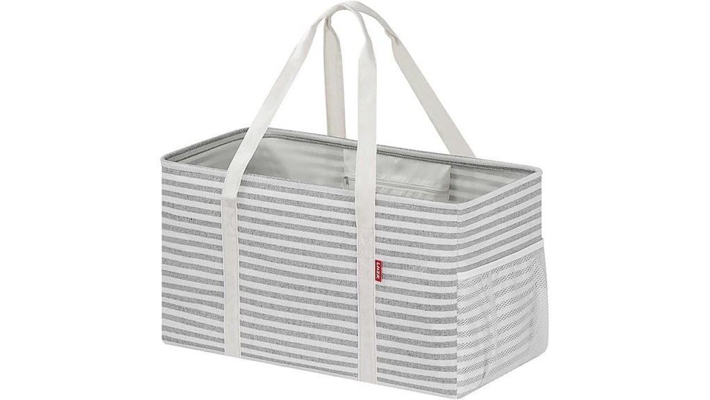 Best Foldable Tote Bags with Reinforced Bottoms (Market Runs) 10 lhzk gray extra tote