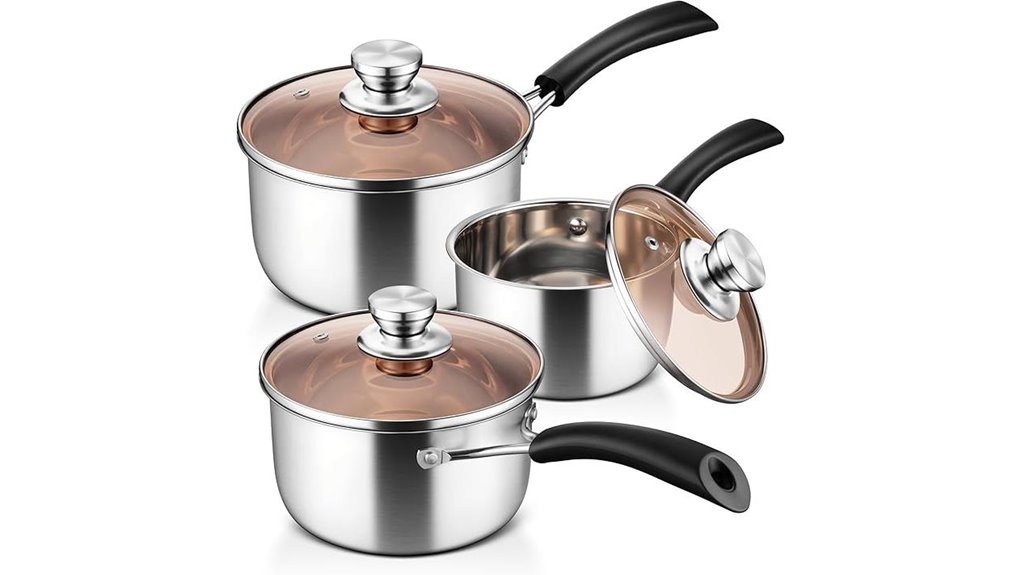 Best Saucepan Sets Every Chef Swears By 11 lianyu stainless 1 3qt saucepans