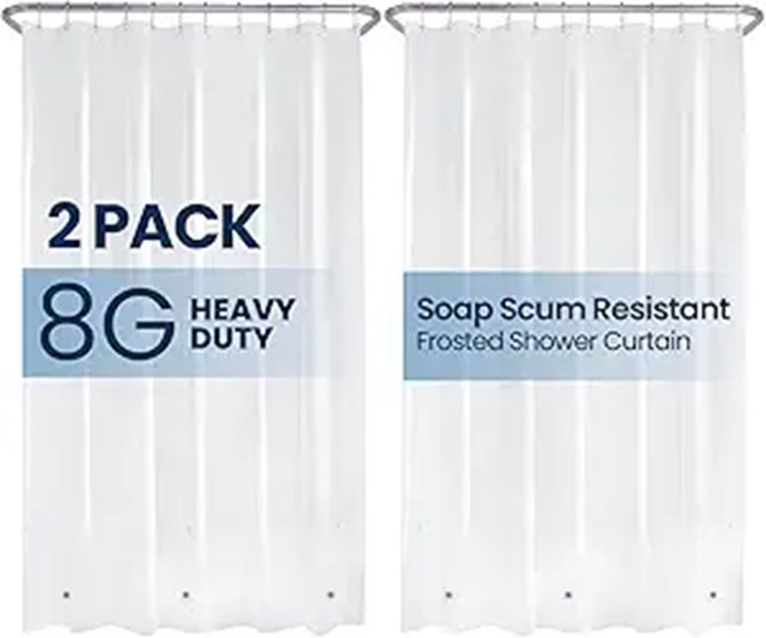 Shower Curtain Liner (Mildew-Resistant) That Keeps Mildew Away 12 liba frosted peva curtains