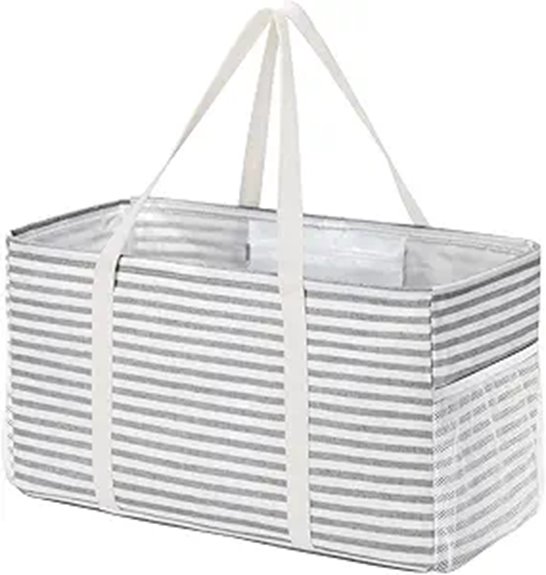 Best Foldable Tote Bags with Reinforced Bottoms (Market Runs) 12 lifewit 46l wire tote