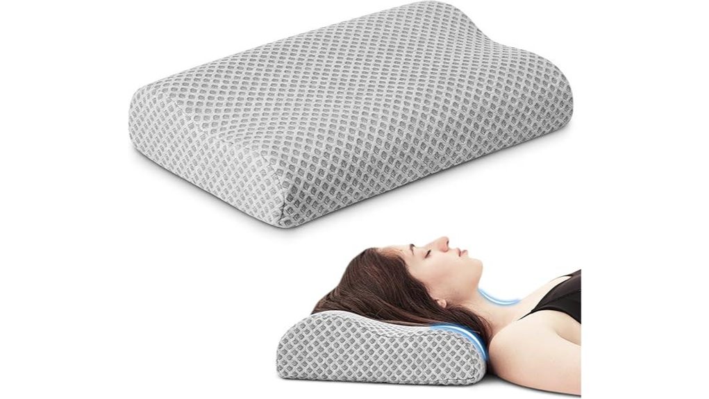 Memory Foam Travel Pillows That Relieve Neck Pain 14 light grey memory foam