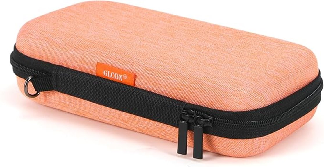 Hard Cases for Portable SSDs That Offer Crush Protection 5 light orange portable tech case