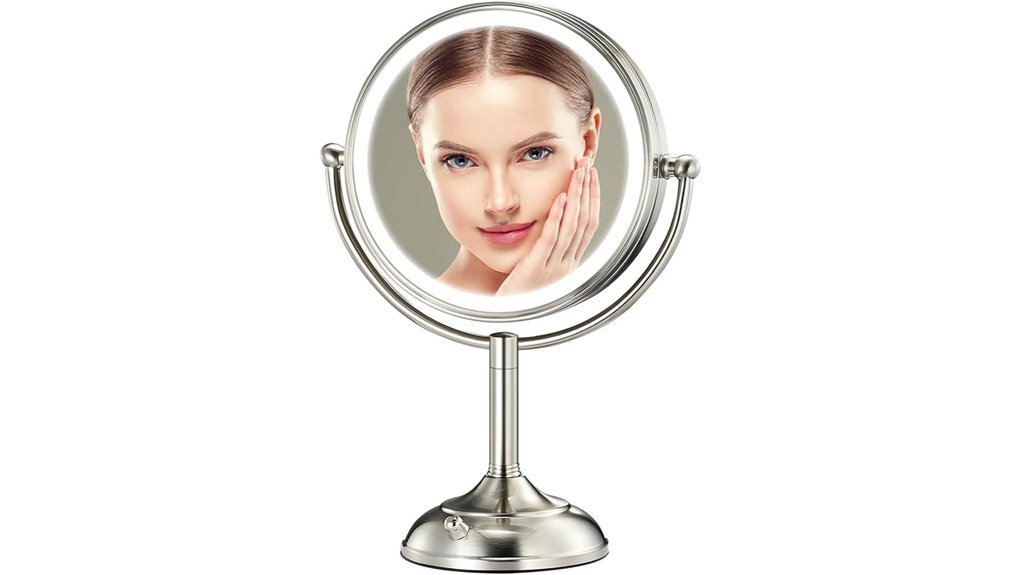 lighted 8 5 inch 1x 10x mirror