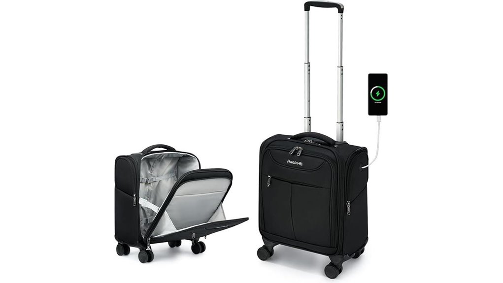 lightweight 16 inch underseat luggage