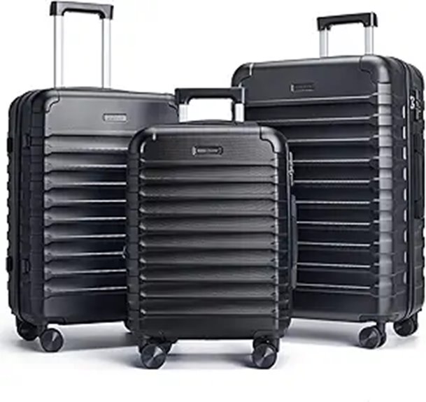 Big, Easy-to-Organize Checked Luggage Every Family Needs 4 lightweight 3 piece hardshell luggage