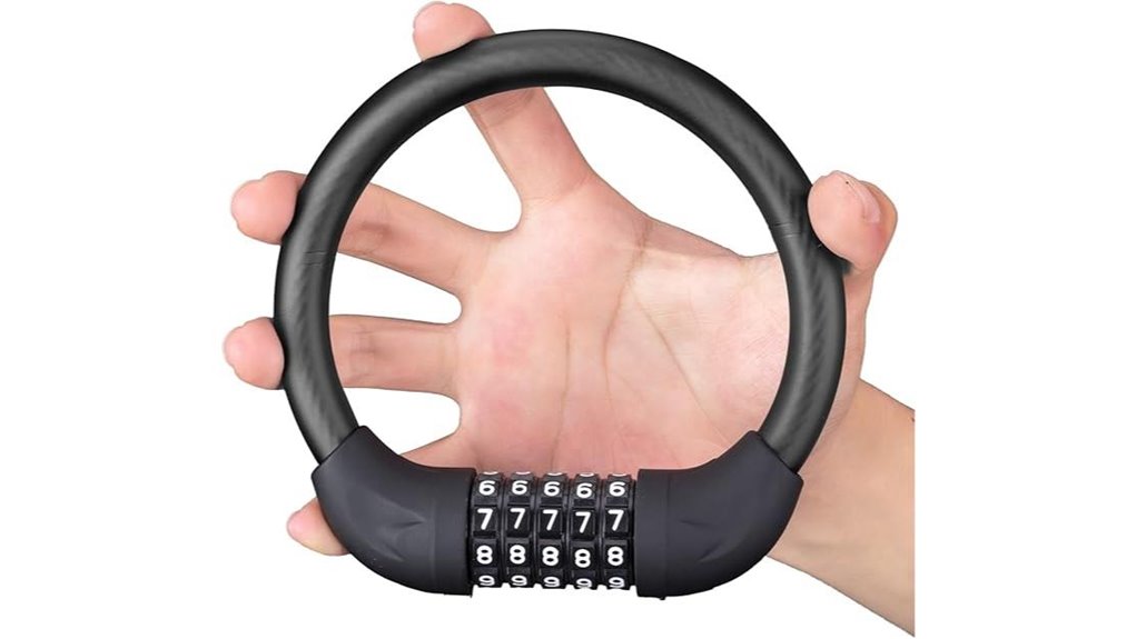 lightweight 5 digit cable lock