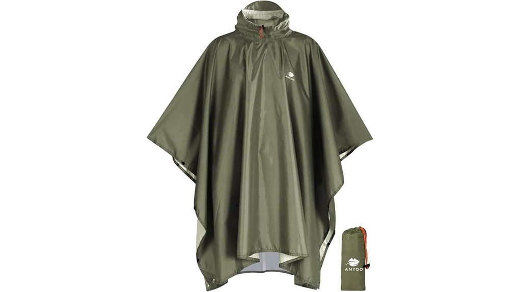 Reusable Packable Ponchos That Keep You Dry Anywhere 4 lightweight hooded waterproof poncho
