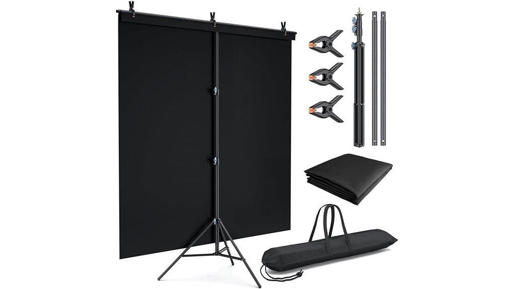 Portable Backdrop Clips For Travel Creators: Easy Setup 8 linco black 5x6 7ft stand