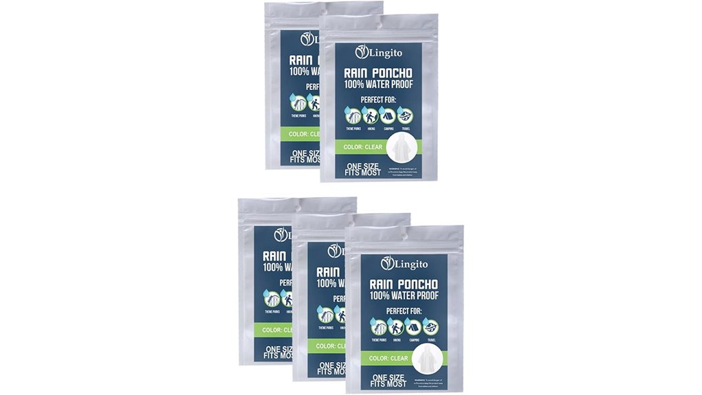 Reusable Packable Ponchos That Keep You Dry Anywhere 7 lingito clear waterproof poncho