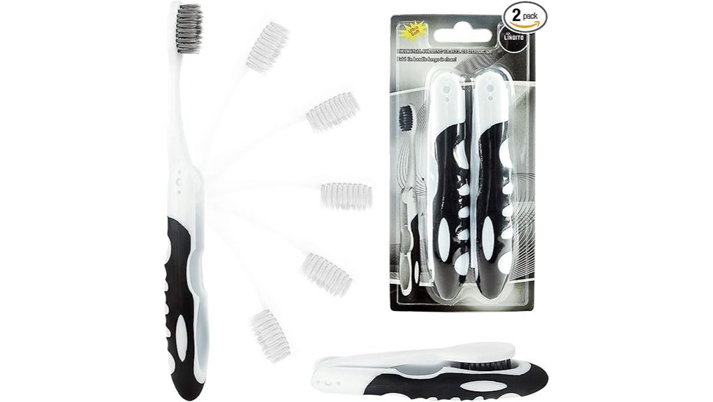 Travel Toothbrushes: Folding vs Full-Handle Showdown 9 lingito soft charcoal 2 pack