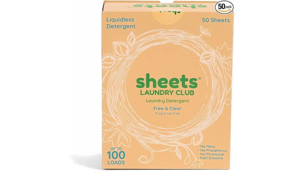 Eco-Friendly Laundry Detergent Strips That Clean Clothes Deeply 10 liquidless fragrance free 100 load sheets