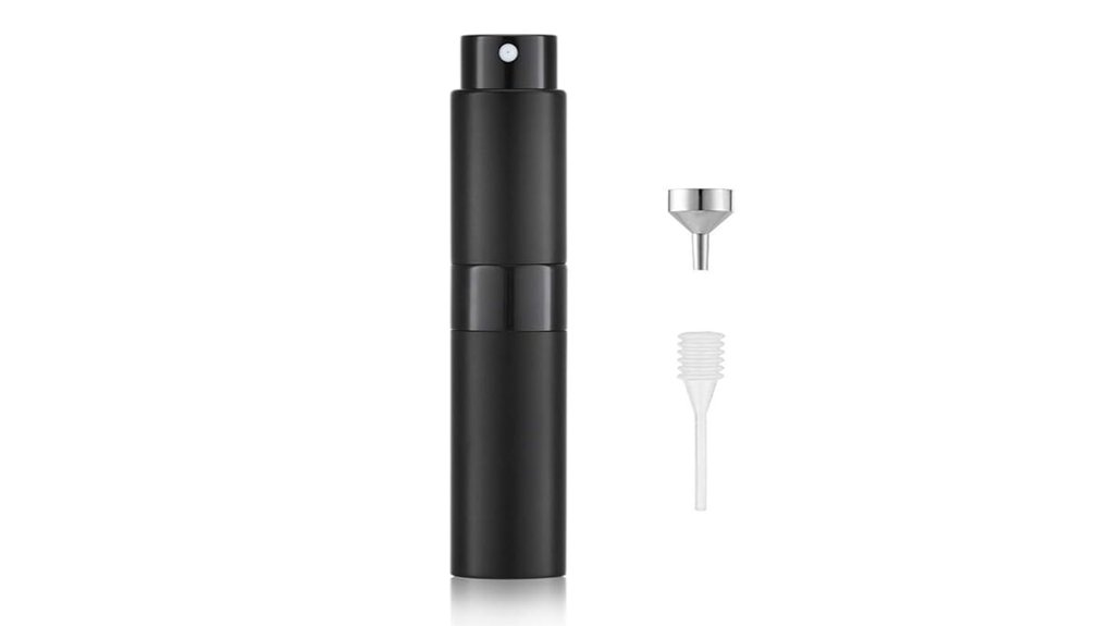 Top Refillable Perfume Atomizers With Valve Fill – No Funnel Needed 4 lisapack 8ml black atomizer