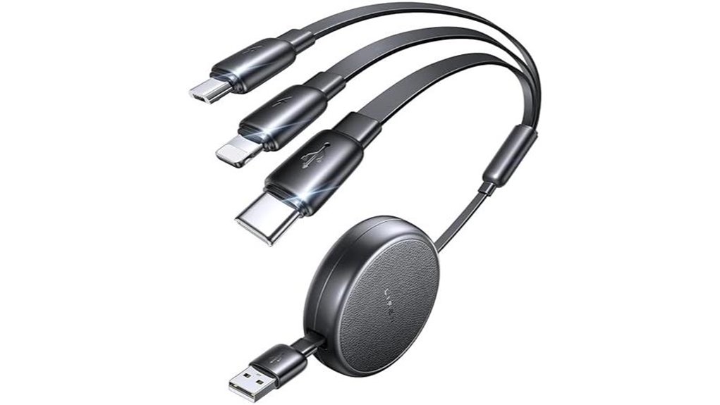 Best Charging Cables That Cover USB‑C and Lightning in One 15 lisen 3 in 1 retractable charger