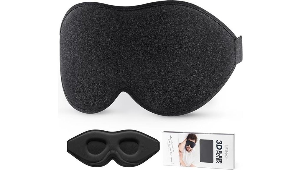 Sleep Masks with Contoured Eye Cups (No Pressure) Calm Nights 4 litbear 3d light blocking mask