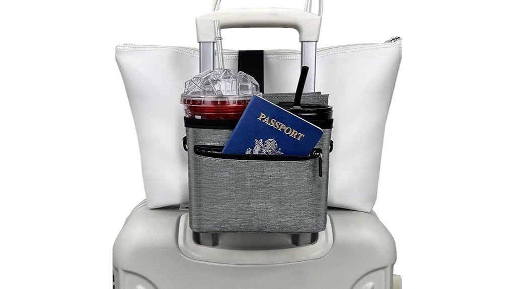 Luggage Handle Cups for Coffee on the Move (Clip‑On Holders) 7 liveagain gray cup holder