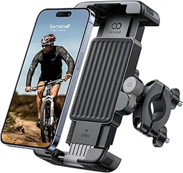 Top Bike Phone Mounts That Keep Your Ride Steady 6 lockable handlebar phone mount
