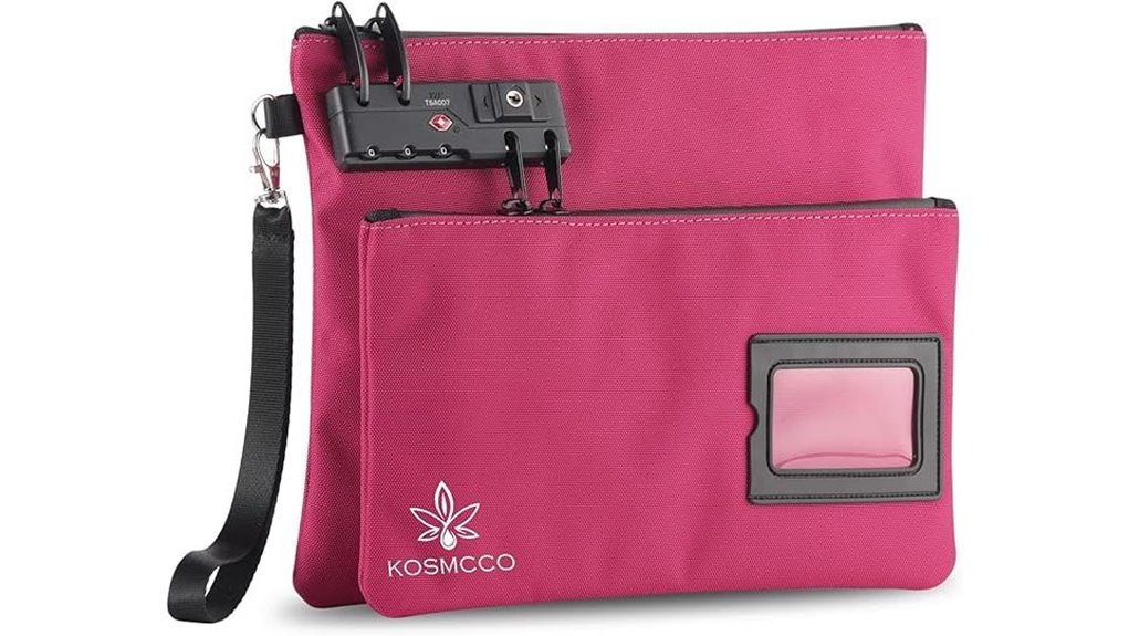lockable nylon money pouch
