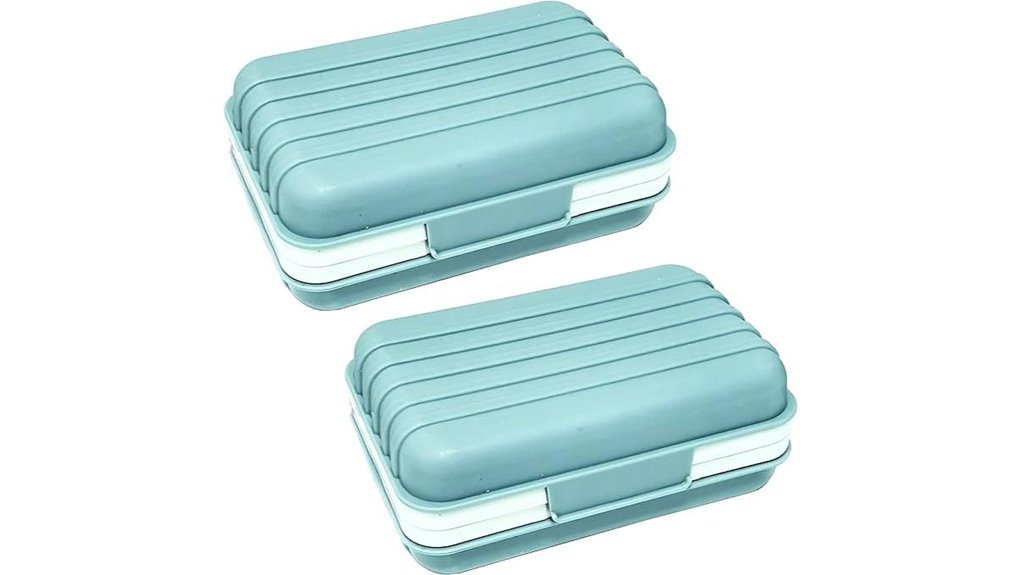 Top Travel Dish Soap Cases With Solid Soap + Drain Tray 10 lofekea blue leakproof holders