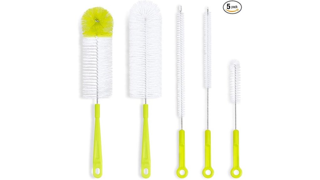 Top Travel Bottle‑Cleaning Brushes (Fits Narrow Necks) 3 long handled bottle cleaning set