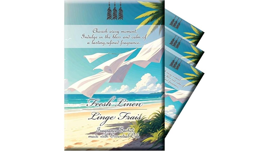 Odor-eliminating laundry sachets for suitcases Keep Bags Fresh 4 long lasting fresh linen sachets