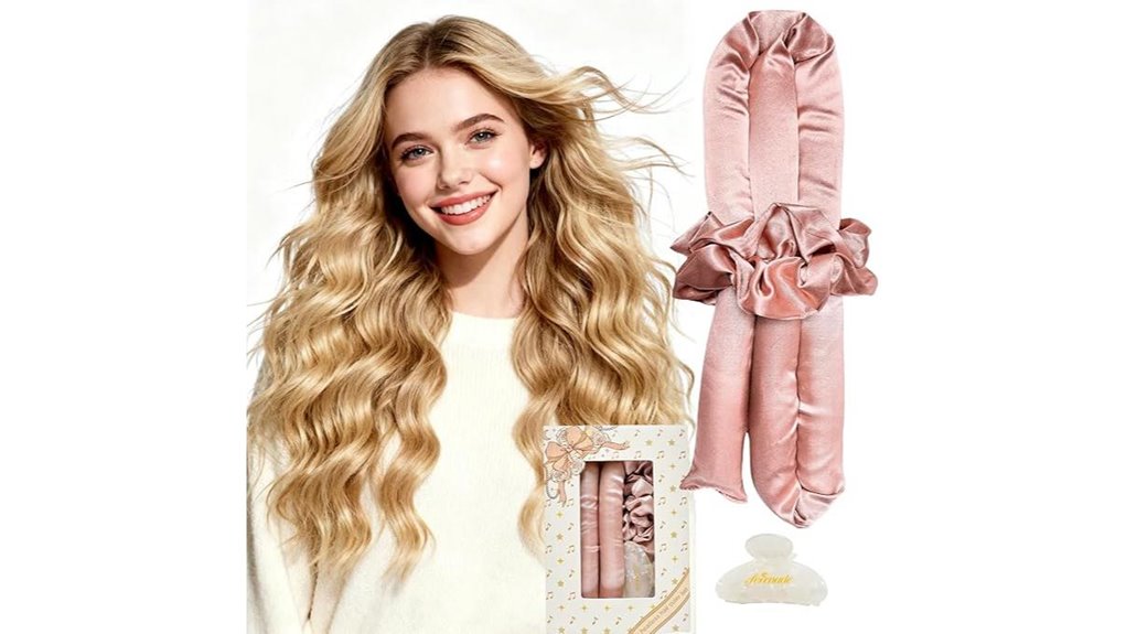 Travel‑Ready Heatless Curling Sets: Packable & Comfortable 1 long pink heatless curls
