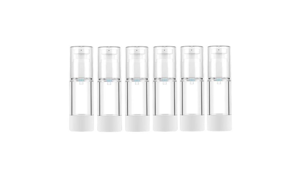Top Clear Refillable Pump Bottles for Travel You Must Try 7 longway 1oz travel 6 pack