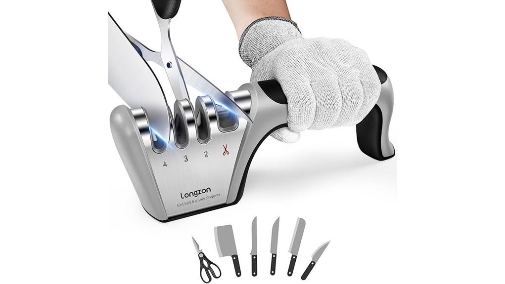 The Manual Knife Sharpeners Every Chef Deserves 2 longzon 4 in 1 sharpener gloves