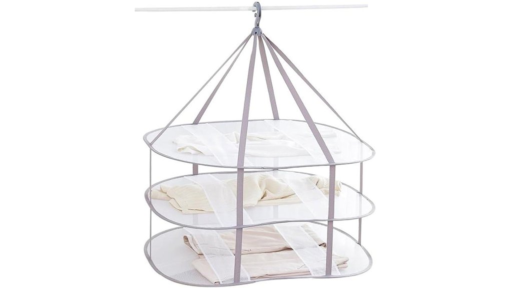 Best Fold-Flat Drying Racks for Compact Travel Apartments 1 looca 3 tier mesh rack