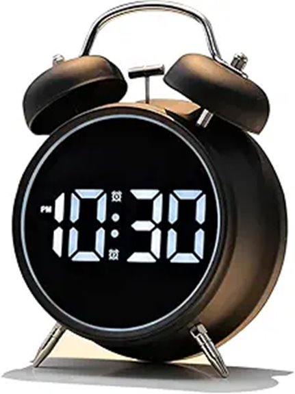 loud twin bell retro alarm
