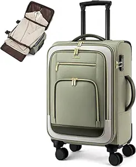 Carry‑On Suitcases with Removable Garment Sleeves for Jetsetters 4 lovevook 22 inch airline approved carry on