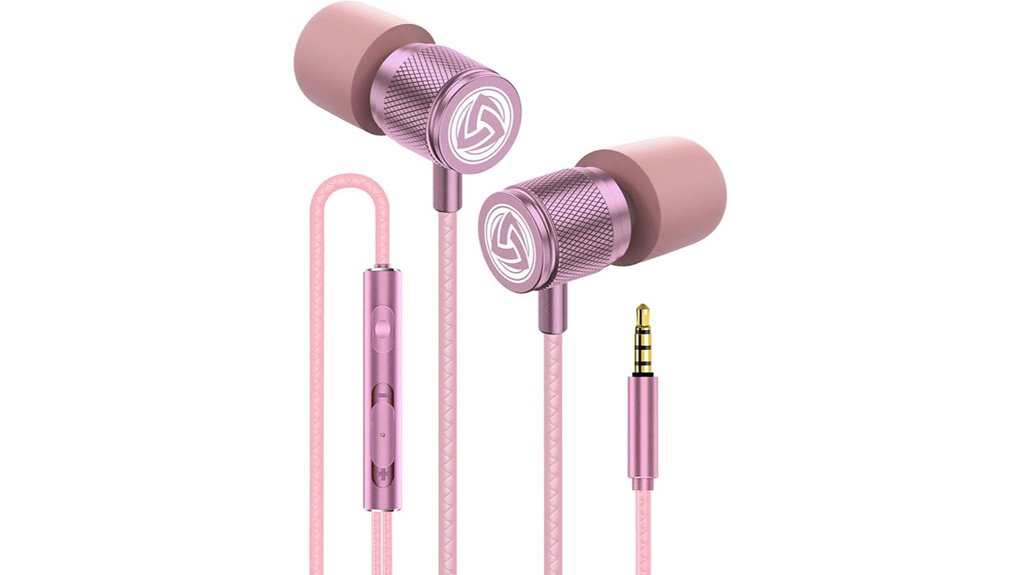 Noise-Isolating Wired Earbuds Your Plane Backup Must-Have 15 ludos pink mic noise isolating earbuds