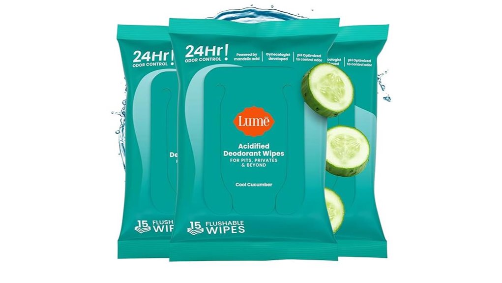 lume 24 hour odor wipes