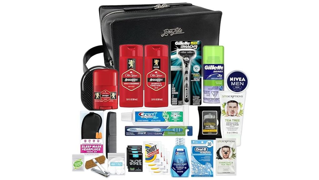 TSA-Friendly Grooming Kits That Stop Trunk Confiscations 11 luxury 30 piece leather kit
