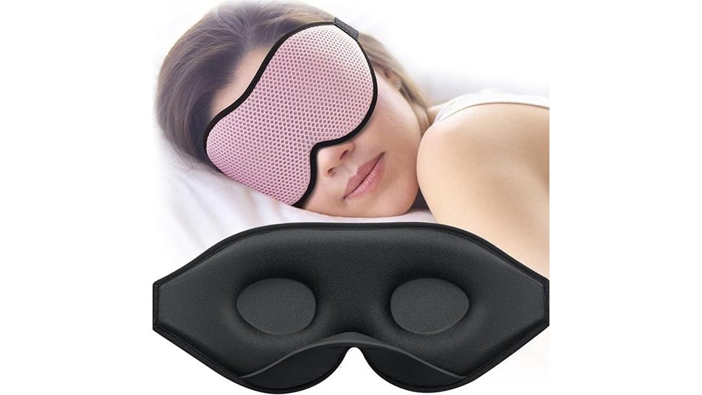 Sleep Masks with Contoured Eye Cups (No Pressure) Calm Nights 15 mabao 3 d light blocking mask