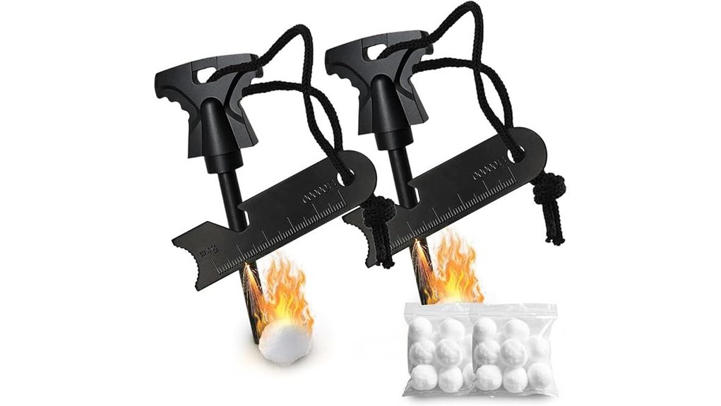 Weatherproof Pocket Fire Starters for Travelers & Campers 4 magnesium waterproof firestarter pack
