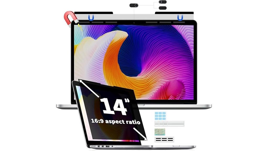 Top Privacy Screen Filters for Laptops—Keep Your View Private 12 magnetic 14 inch 16 9 screen
