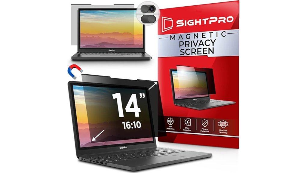 Top Privacy Screen Filters for Laptop Travelers 5 magnetic 14 inch privacy screen