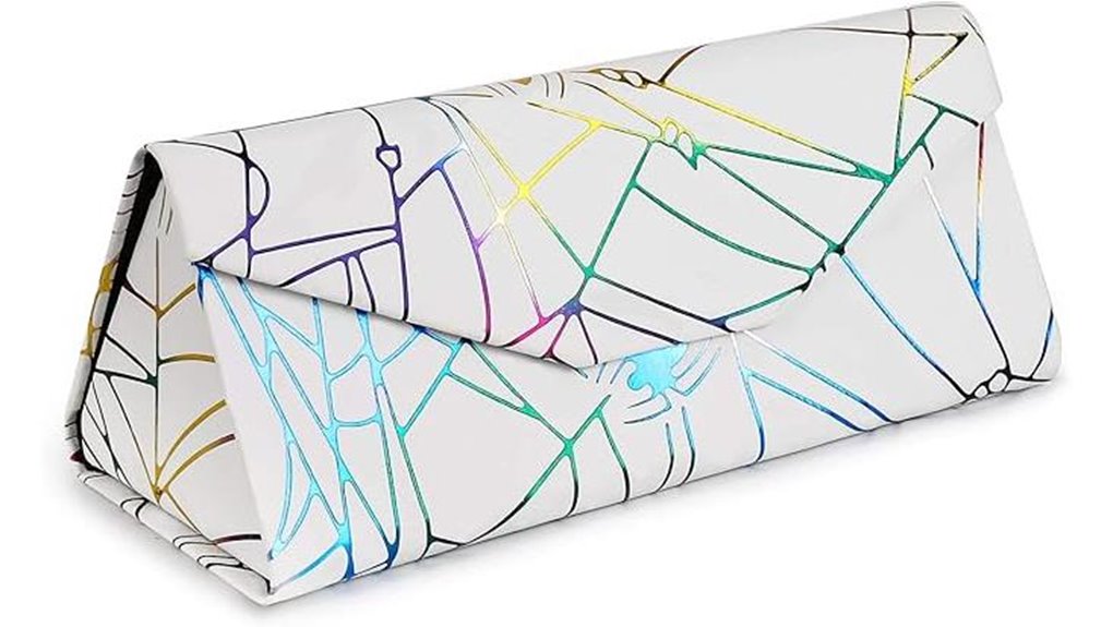 Fold-Flat Glasses Cases: Protective, Slim and Ready to Roll 12 magnetic 2 pack foldable triangles