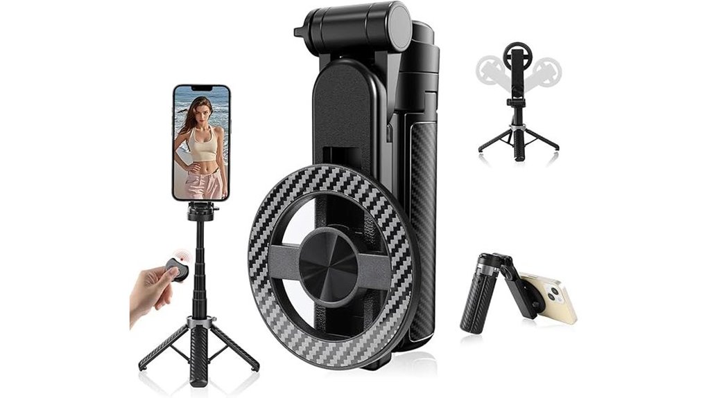 Best Pocket Selfie Sticks With Sturdy Hinges for Tripods 1 magnetic 4 in 1 selfie tripod