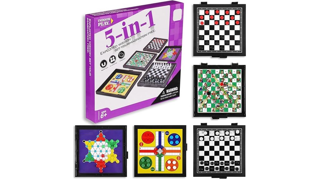 Best Portable Board Games Every Traveler Will Love 2 magnetic 5 in 1 checkers chess