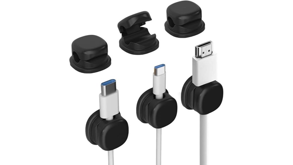 Hotel Desk Setup Hacks: Magnetic Cable Clips That Keep It Tidy 12 magnetic 6 pack desk car clips