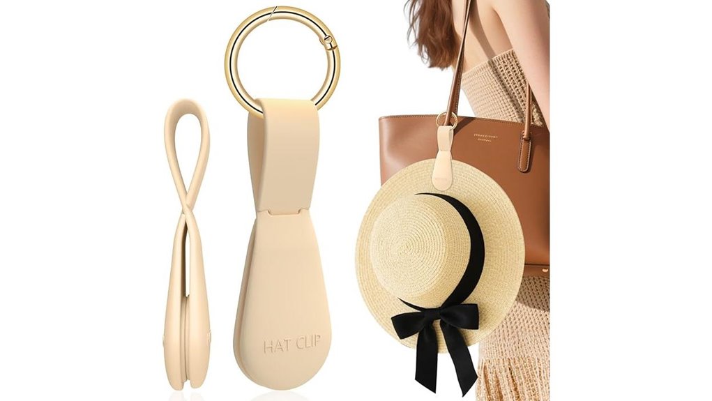 Hat Clips for Bags (Magnetic) That Keep Your Headwear Secure 4 magnetic khaki hat clip