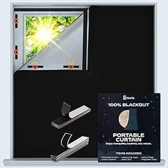magnetic no drill blackout curtains