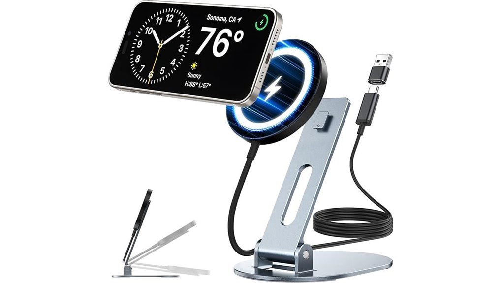 magnetic wireless charger stand